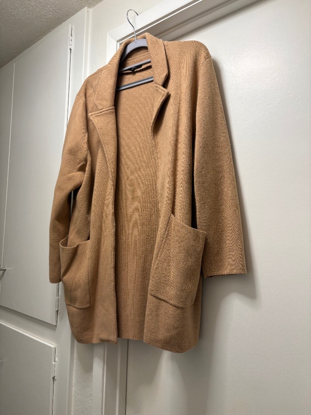 Quince 100% organic cotton knit blazer - color camel - size large
